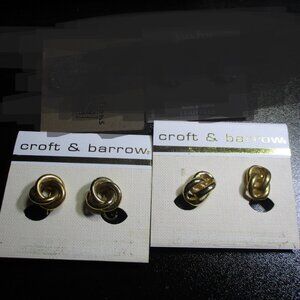 Bogo - Croft & Barrow Clip Earrings NEW vintage with a drawstring gift bag